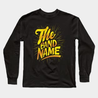Gradient Yellow colors The Band Name Long Sleeve T-Shirt